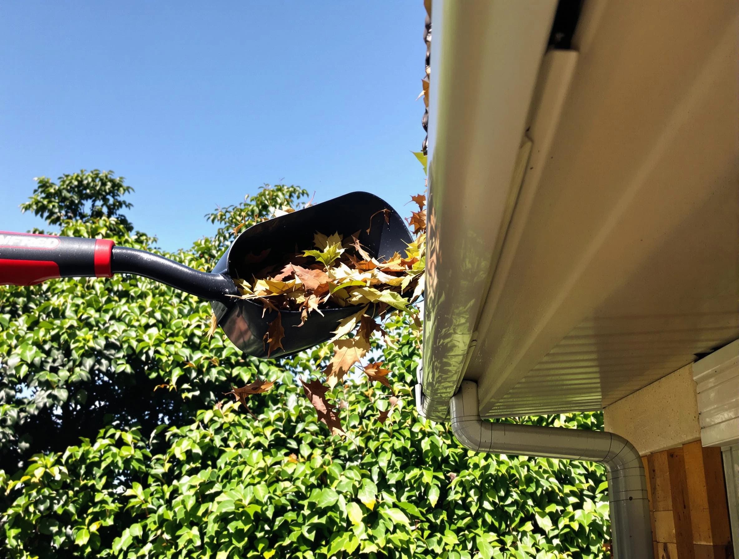 Fairview Park Roofing Company performing gutter cleaning at a home in Fairview Park, OH