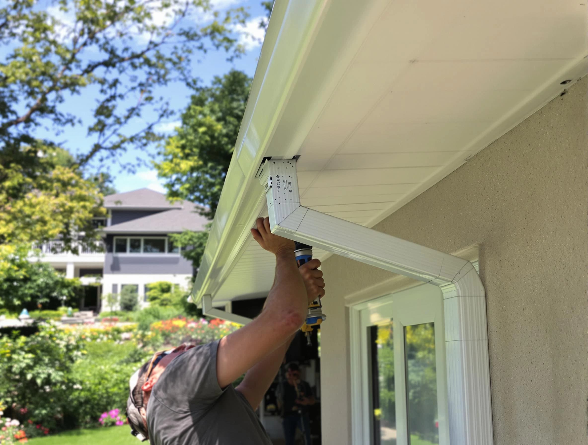 Fairview Park Roofing Company technicians performing gutter installation in Fairview Park, OH