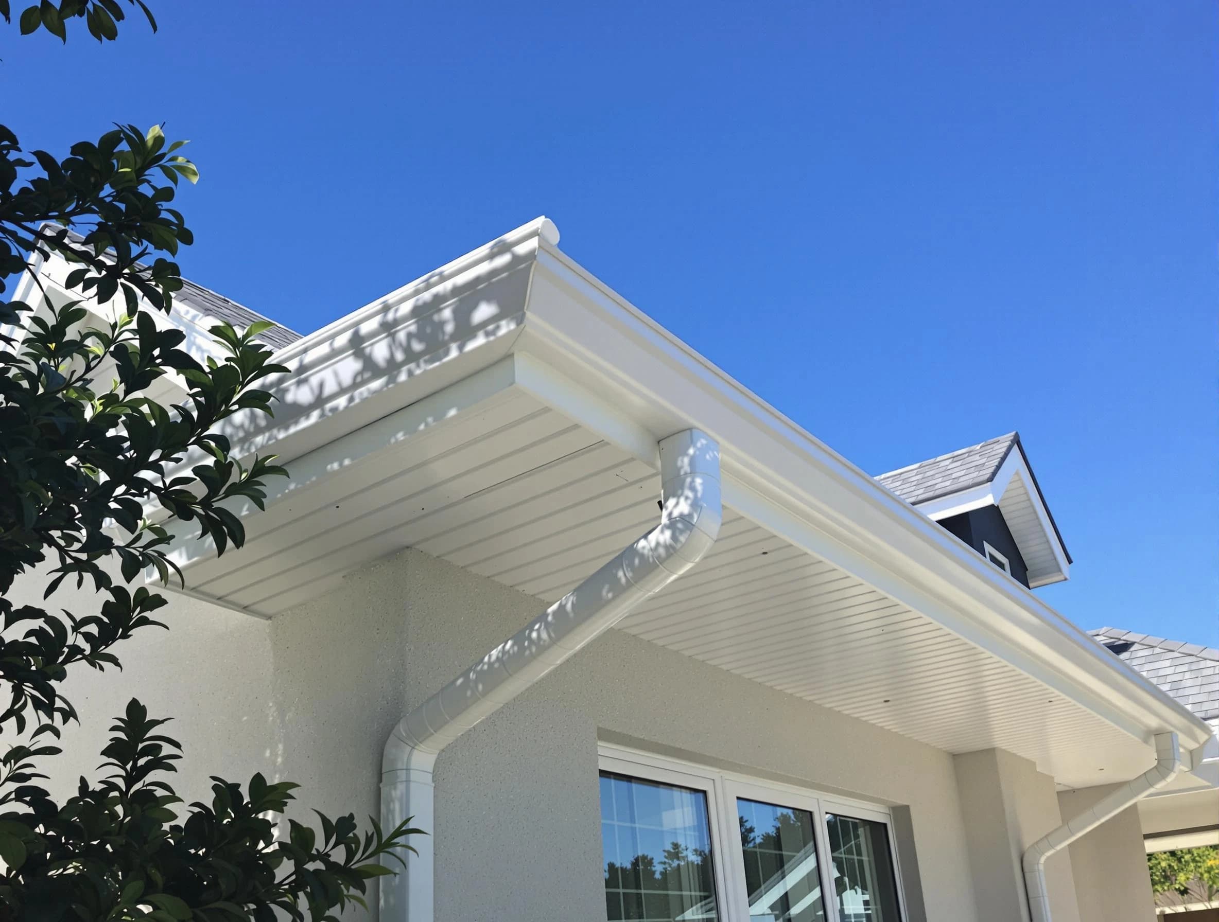 Custom-fit rain gutter system by Fairview Park Roofing Company in Fairview Park, OH