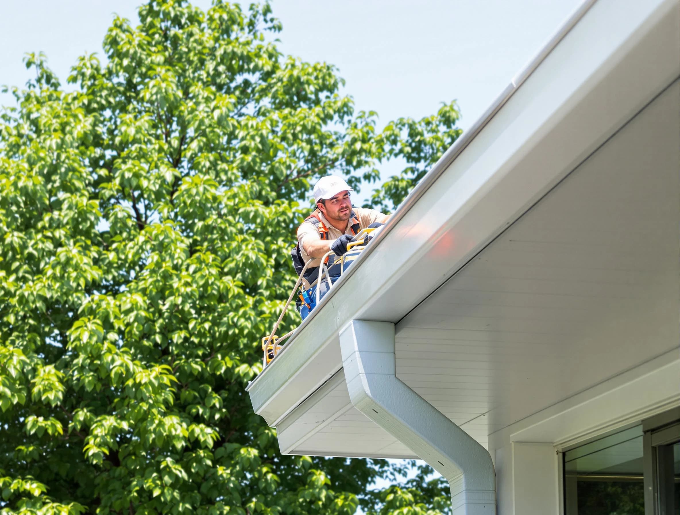 Fairview Park Roofing Company expert examining roof shingles in Fairview Park, OH