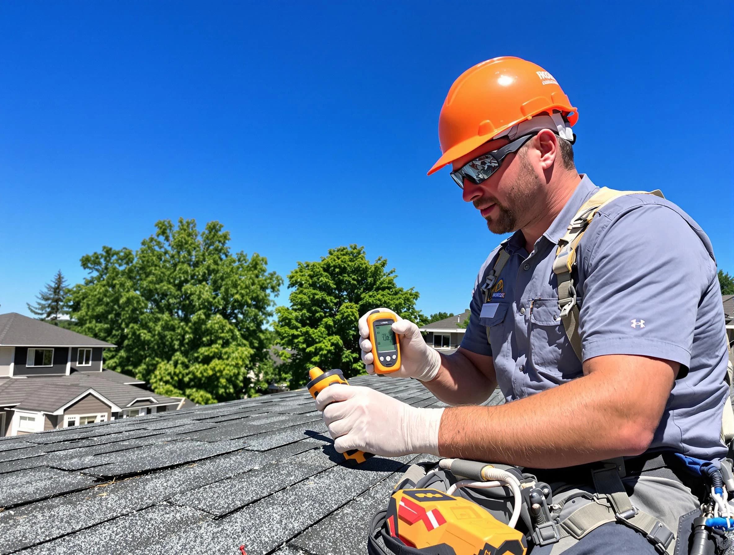 Fairview Park Roofing Company conducting a roof inspection in Fairview Park, OH