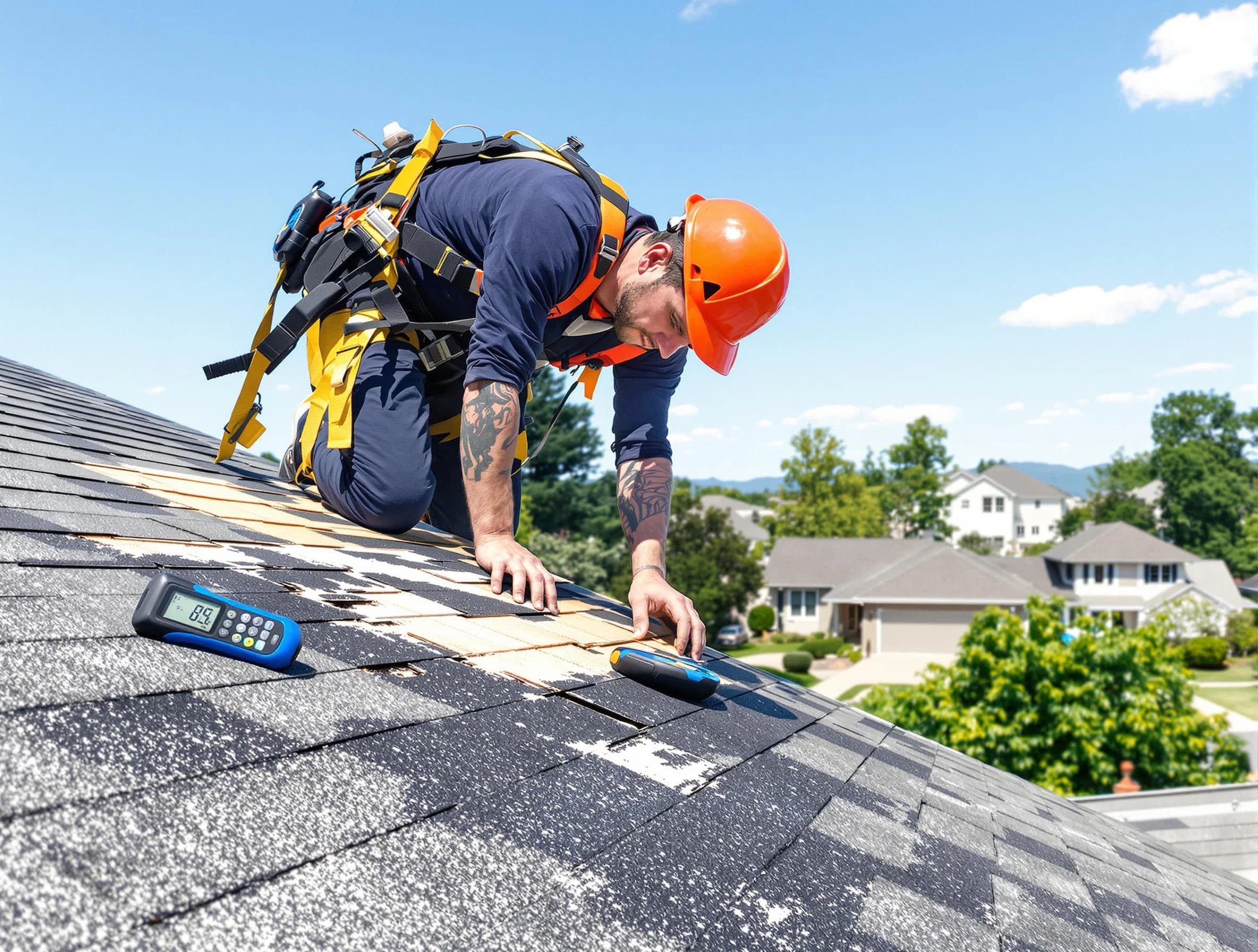 Fairview Park Roofing Company professional performing roof repairs in Fairview Park, OH