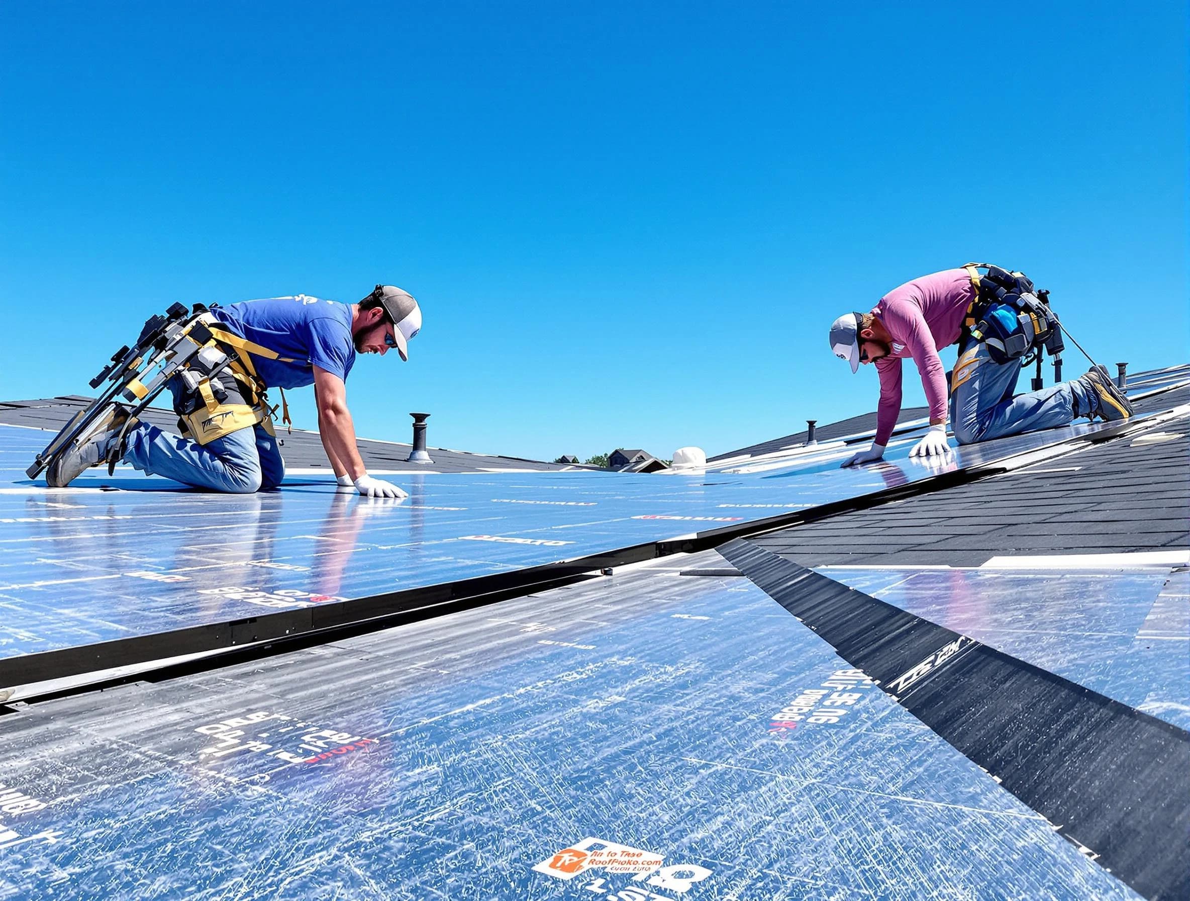 Fairview Park Roofing Company team during a roof replacement project in Fairview Park, OH