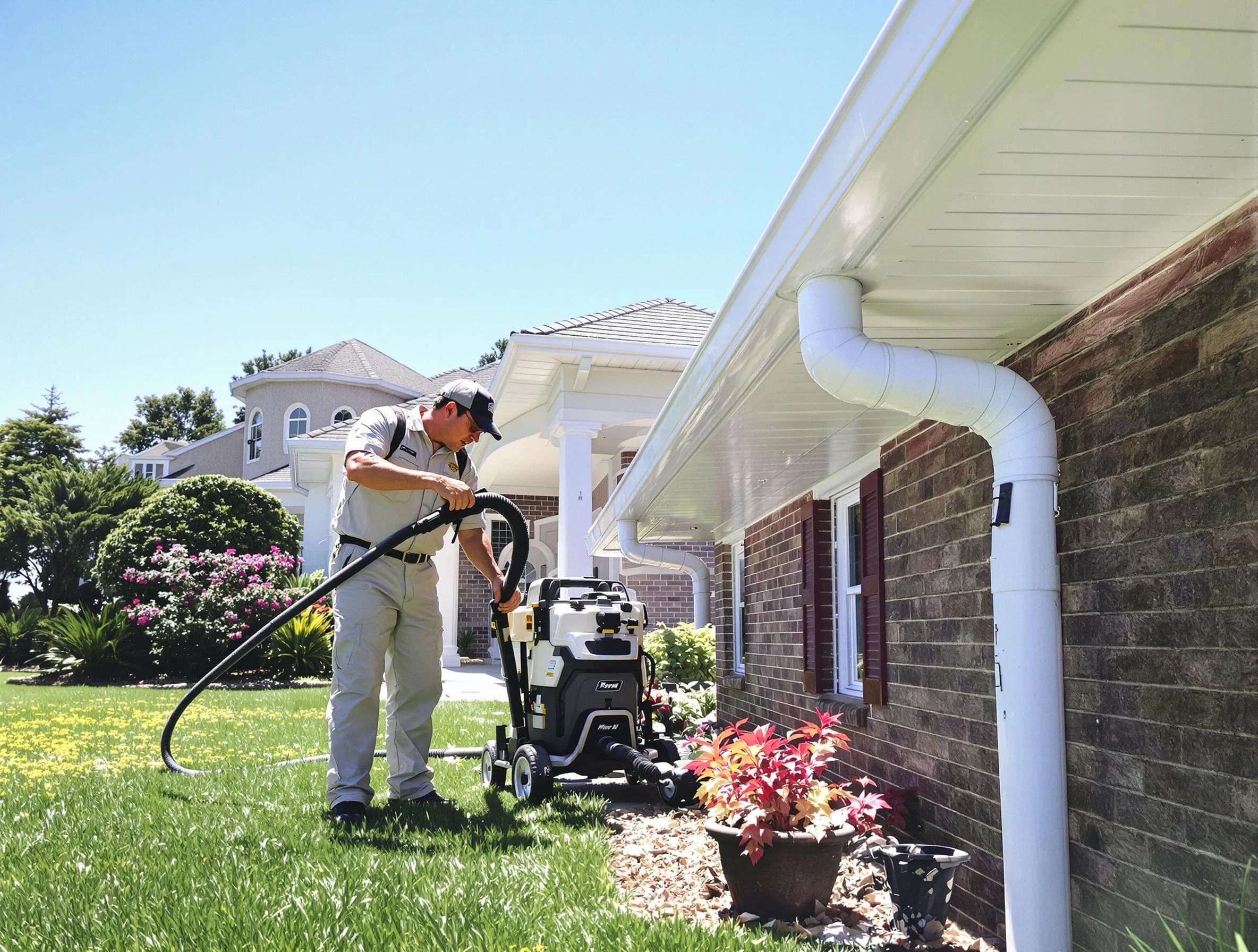 Downspout Cleaning in Fairview Park